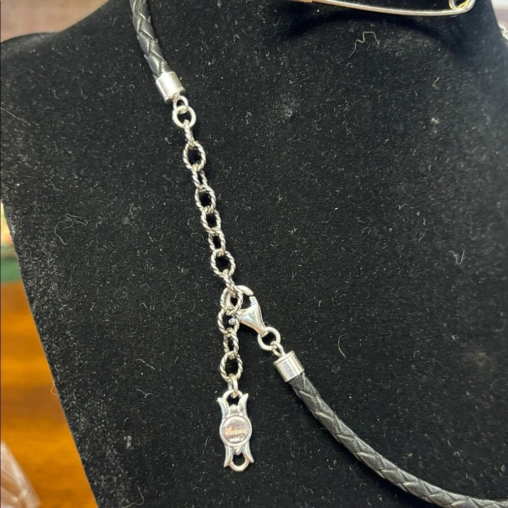 Carolyn Pollack Sterling Silver Pendant Necklace with Black Cord American West